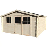 Abri de jardin Vallauris 16,68m² en bois massif 34mm avec double porte et fenêtre – Décor et Jardin Ma boutique
